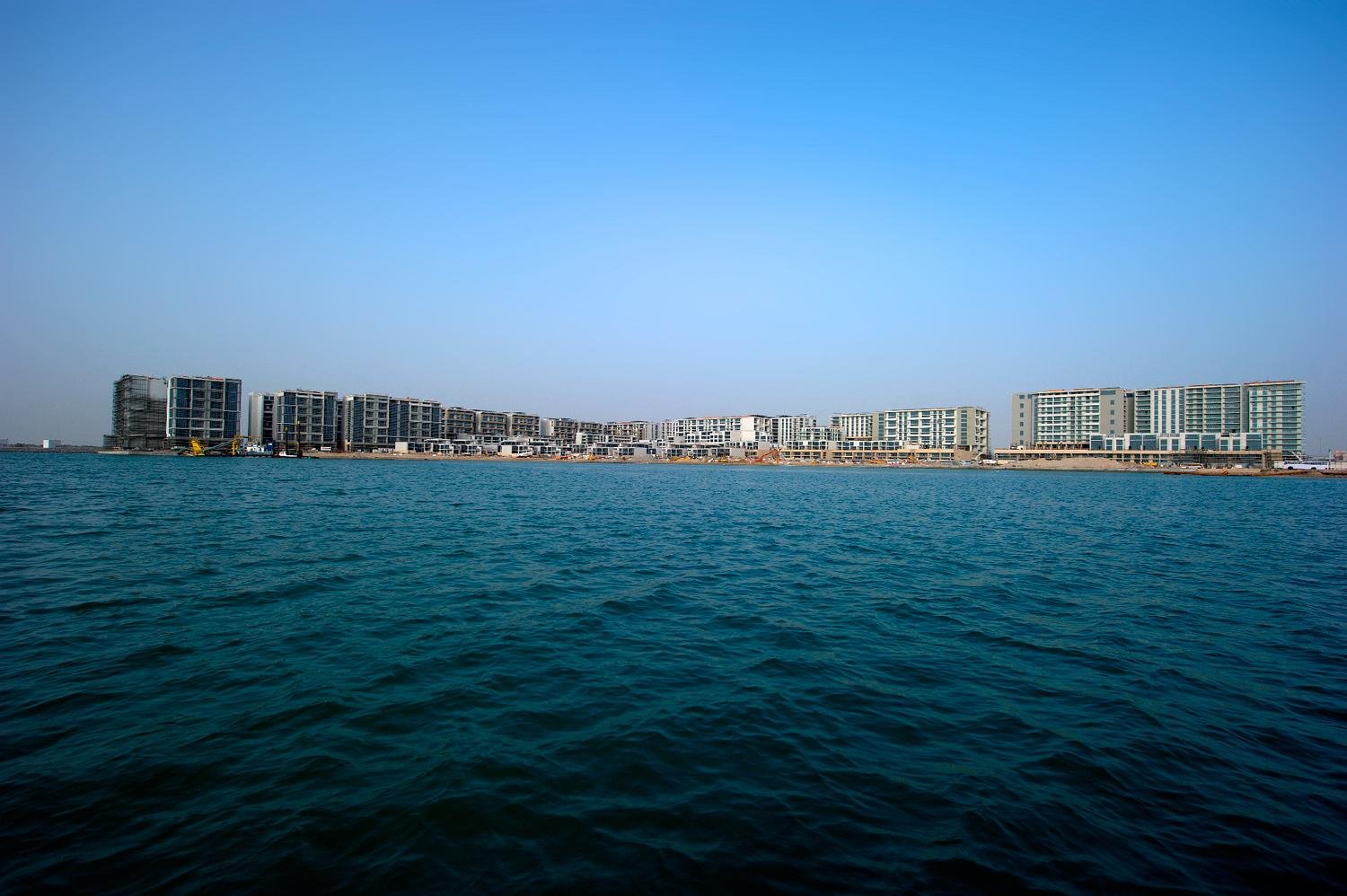 Pristine 500 meter private sandy beach and ocean views at Al Zeina community in Al Raha Beach Abu Dhabi.